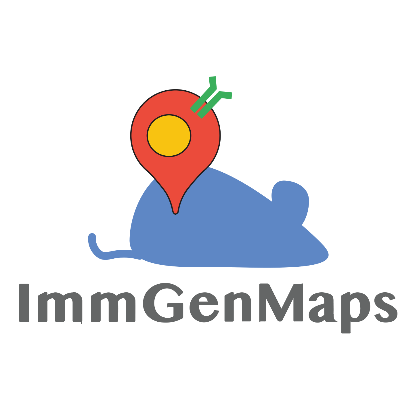 ImmGenMap logo linking to immgenMap website